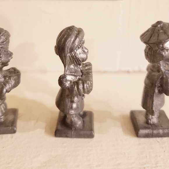 Royal Pewter Miniature Figurines Vintage Christmas Carolers Musician Holiday Dec - Picture 4 of 6